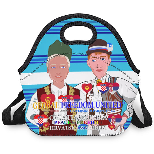 Meal Bag With Strap GLOBAL FREEDOM UNITED© Men Croatia & Serbia Blue 1