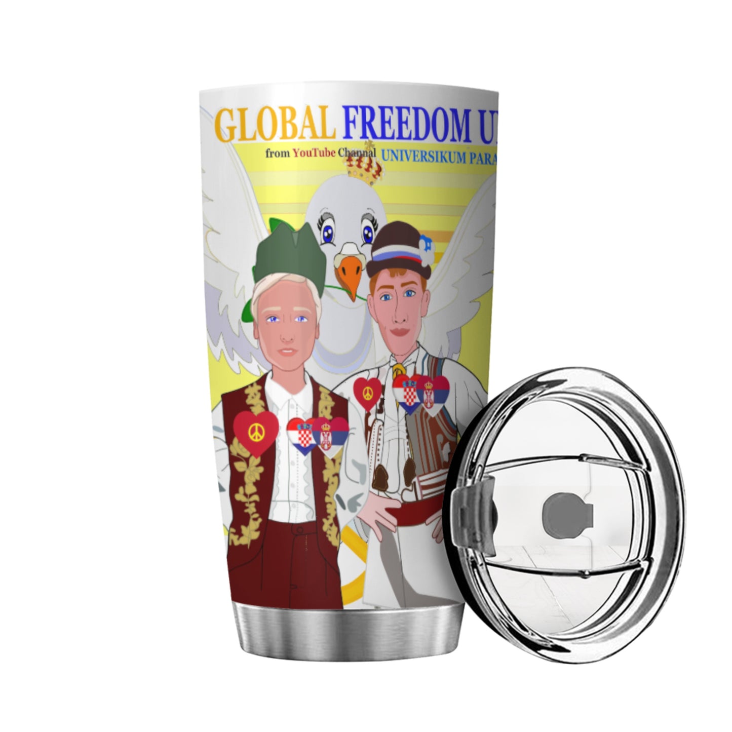 Tumbler Global Freedom United Men Croatia & Serbia Yellow