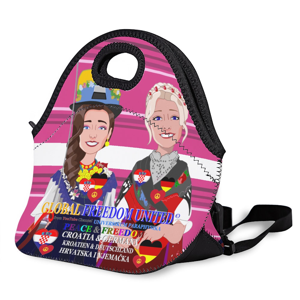 Meal Bag With Strap GLOBAL FREEDOM UNITED© Girl Croatia & Germany  Pink