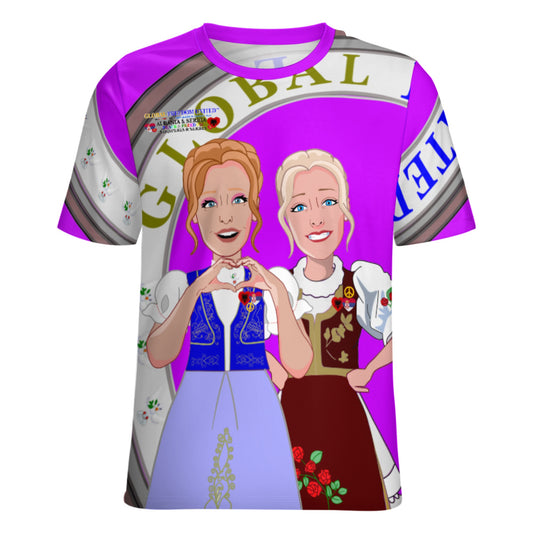 Women´s T-shirt 3 GLOBAL FREEDOM UNITED© Women Albania & Serbia Lilac
