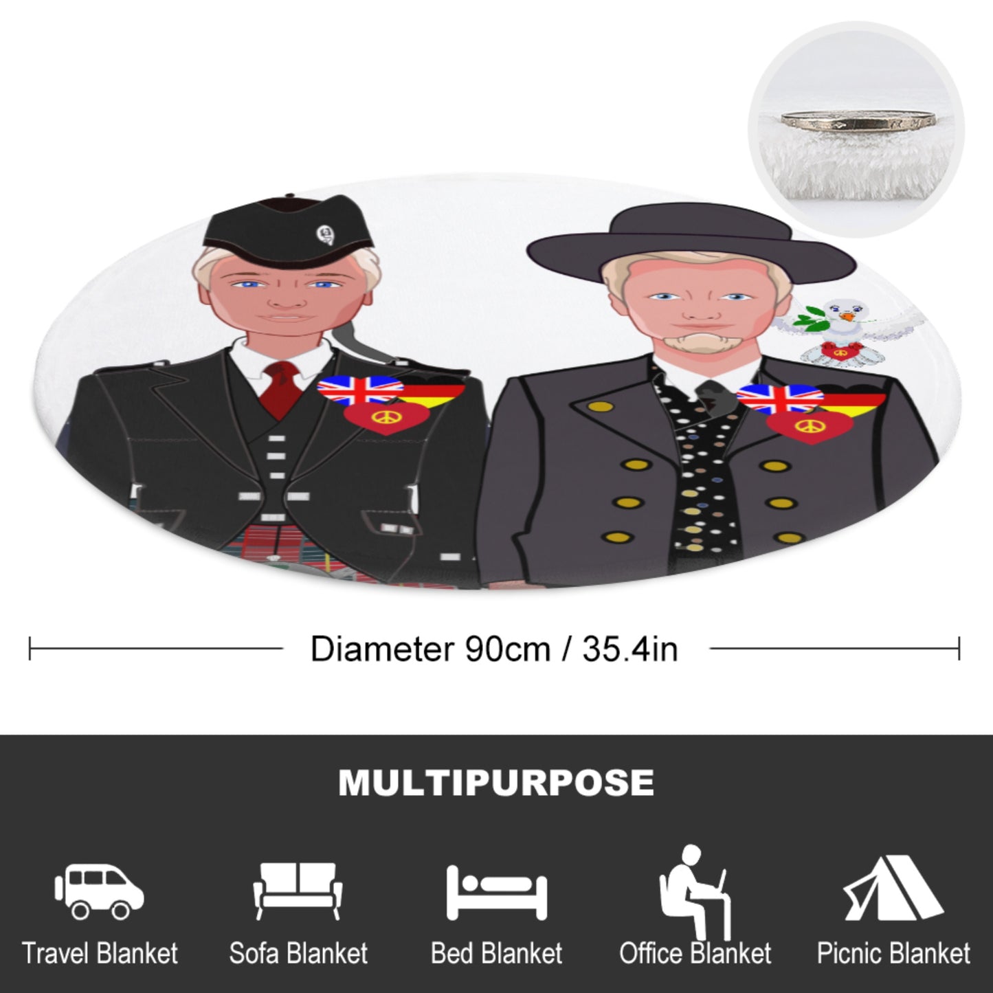 Blankets For Kits Global Freedom United Boys England & Germany Old Peace