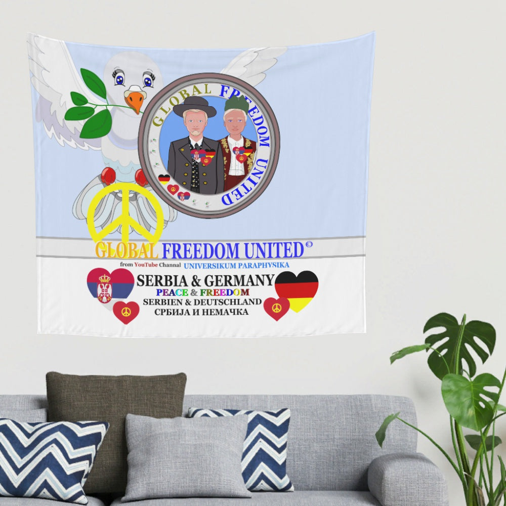 Tapestry GLOBAL FREEDOM UNITED© Men Serbia & Germany Light Blue
