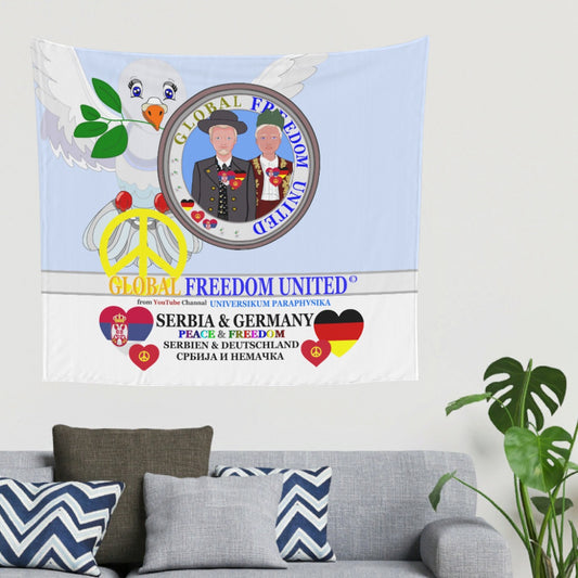 Tapestry GLOBAL FREEDOM UNITED© Men Serbia & Germany Light Blue