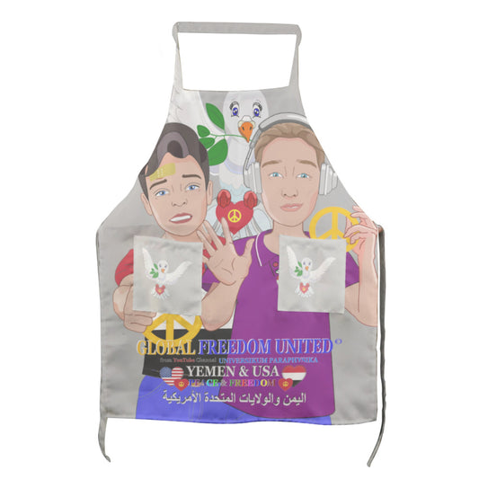 Apron GLOBAL FREEDOM UNITED© Men Yemen & USA Grey