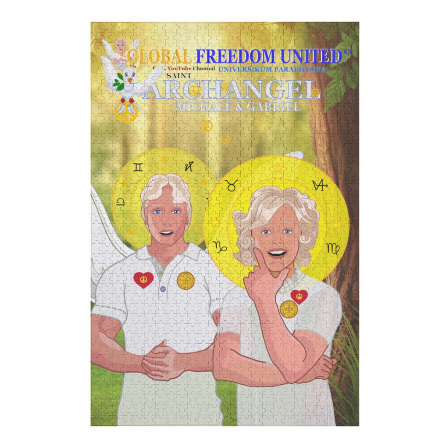 Paper Puzzle Global Freedom United Archangel Michael & Gabriel
