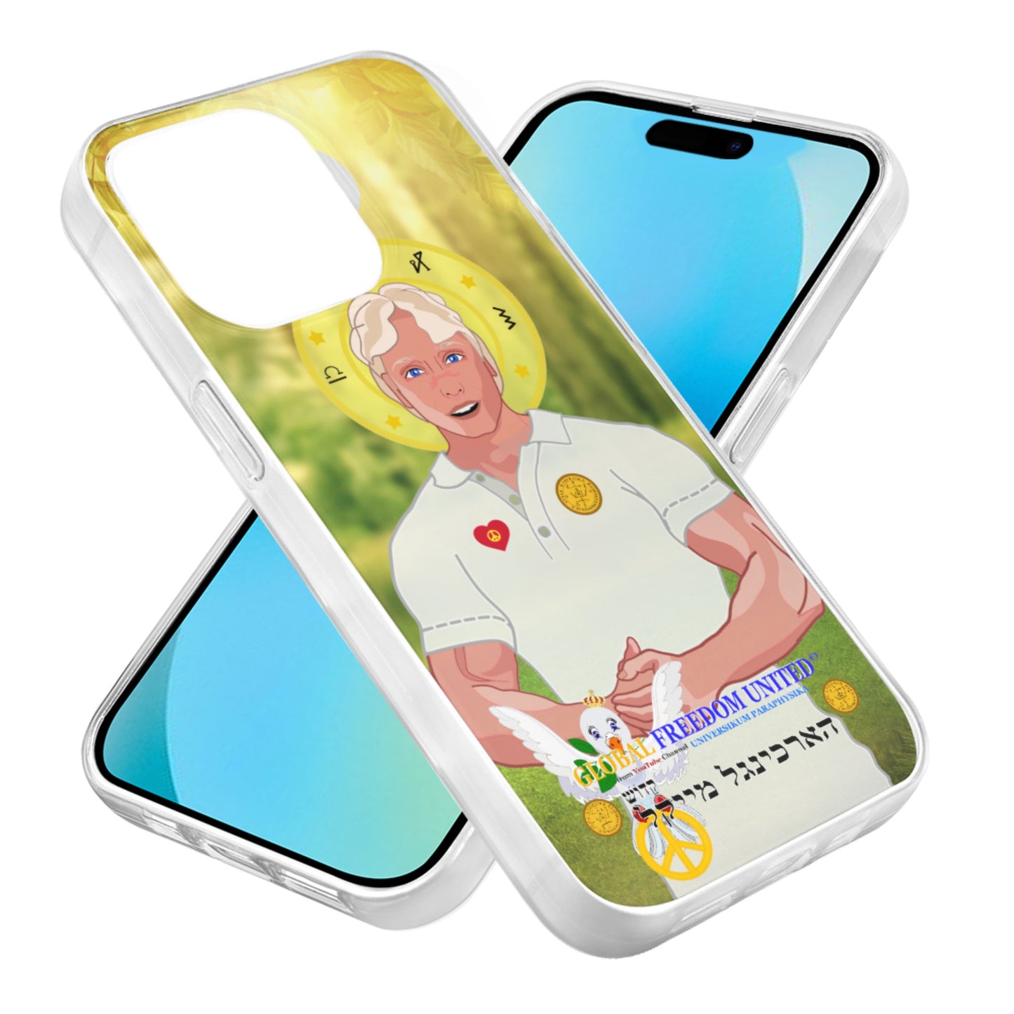 Phone Case GLOBAL FREEDOM UNITED© Archangel Michael Hebrew