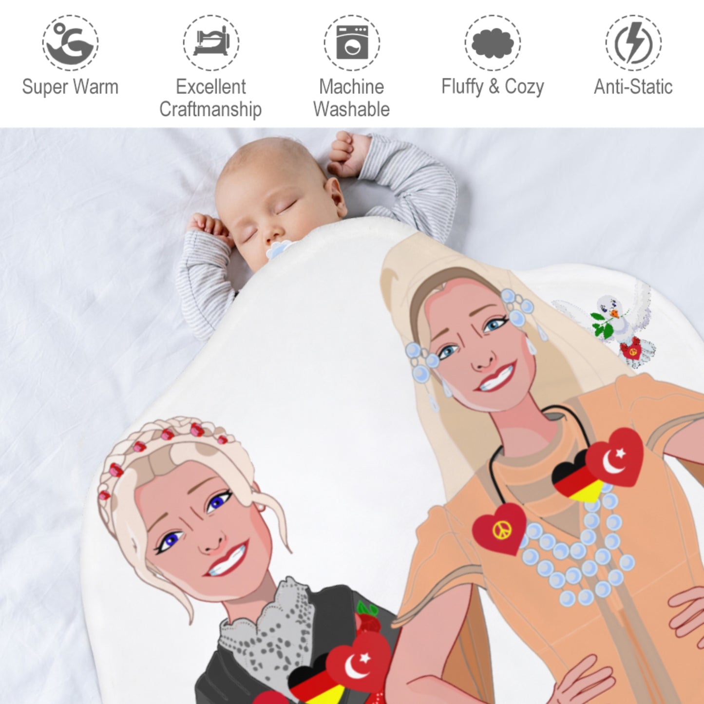 Blankets For Kits Global Freedom United Girls Turkey & Germany Old Peace