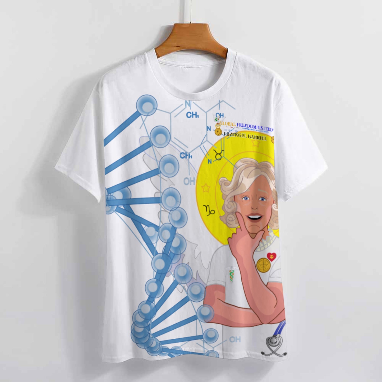 Women´s T-shirt GLOBAL FREEDOM UNITED© Archangel Gabriel German Lab