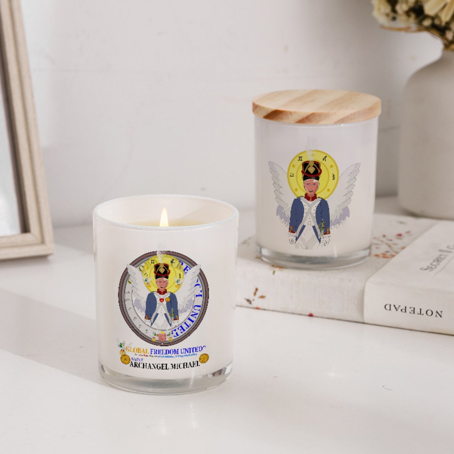 Scented Soy Candle Global Freedom United Archangel Michael English V2