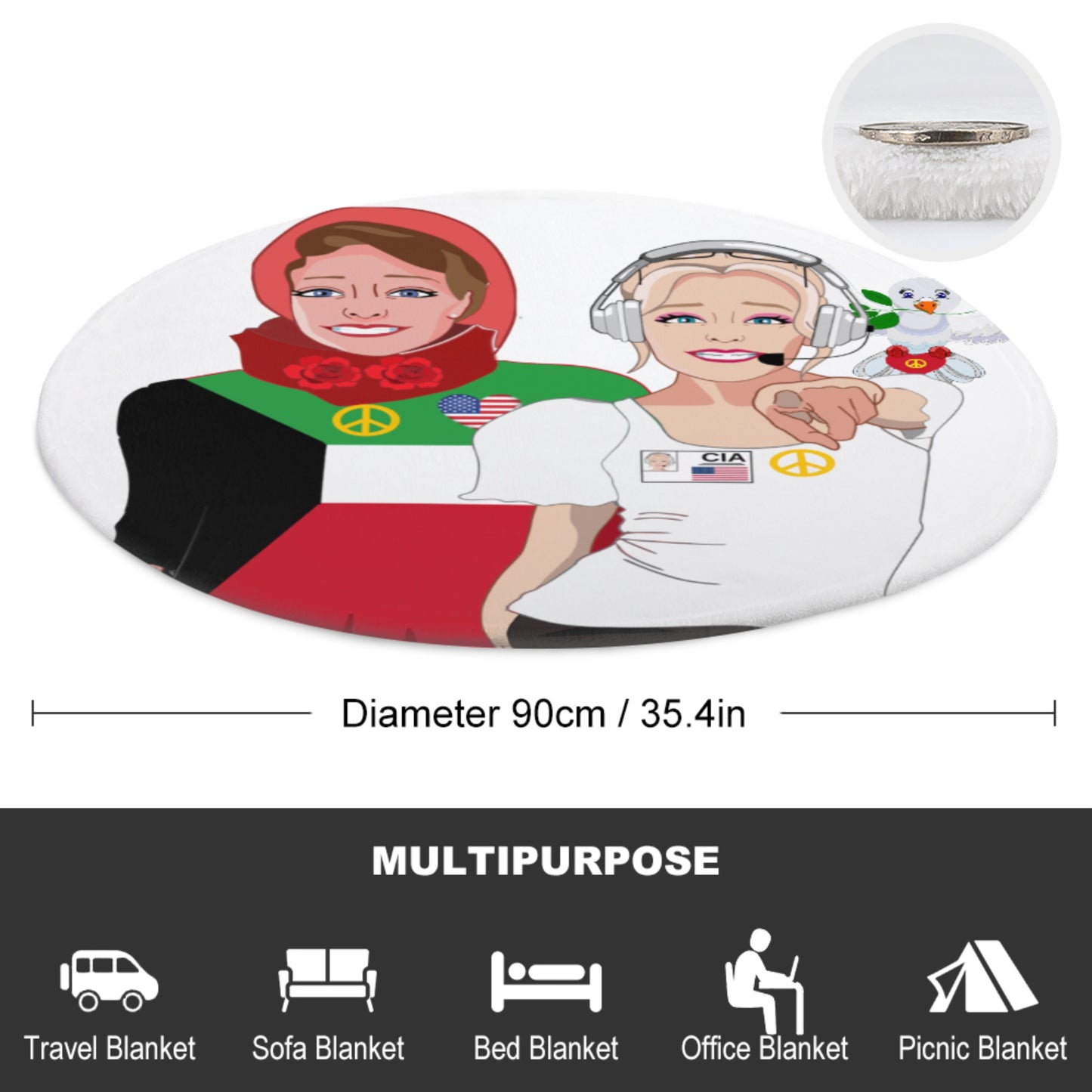 Blankets For Kits Global Freedom United Girls Kuwait & Usa Old Peace