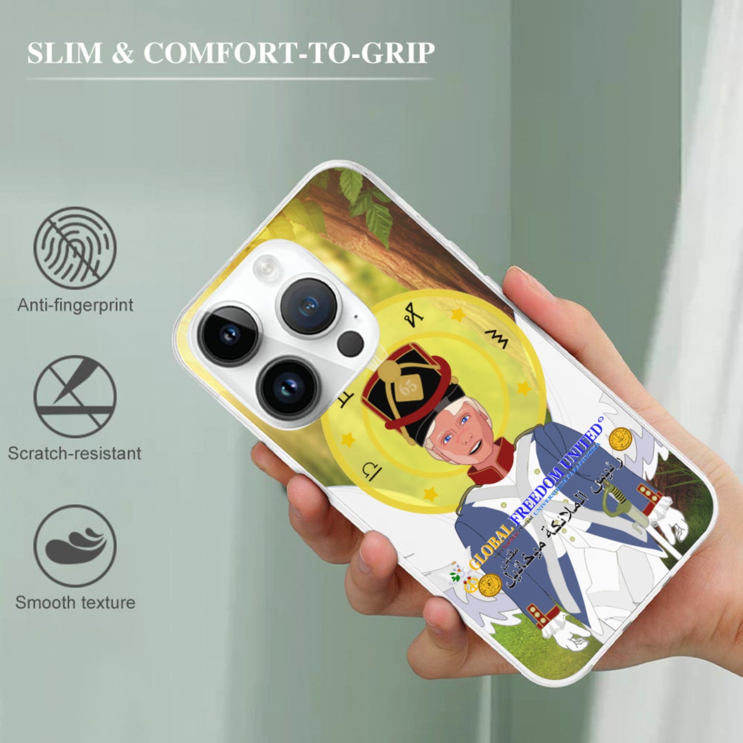 Phone Case GLOBAL FREEDOM UNITED© Archangel Michael Arabic V3