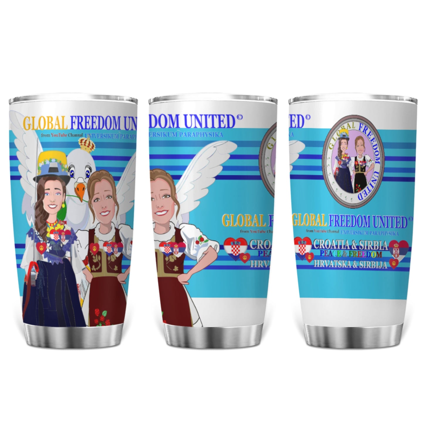 Tumbler Global Freedom United Women Croatia & Serbia Blue