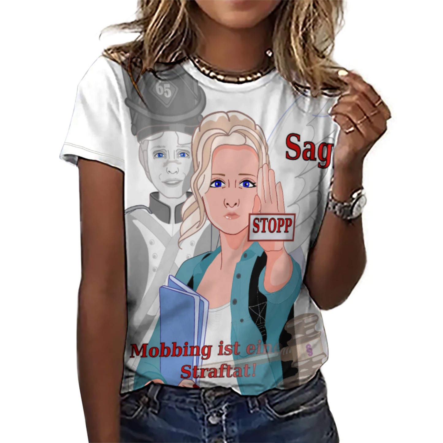 Women´s T-shirt Global Freedom United Anti Mobbing Deutsch V1