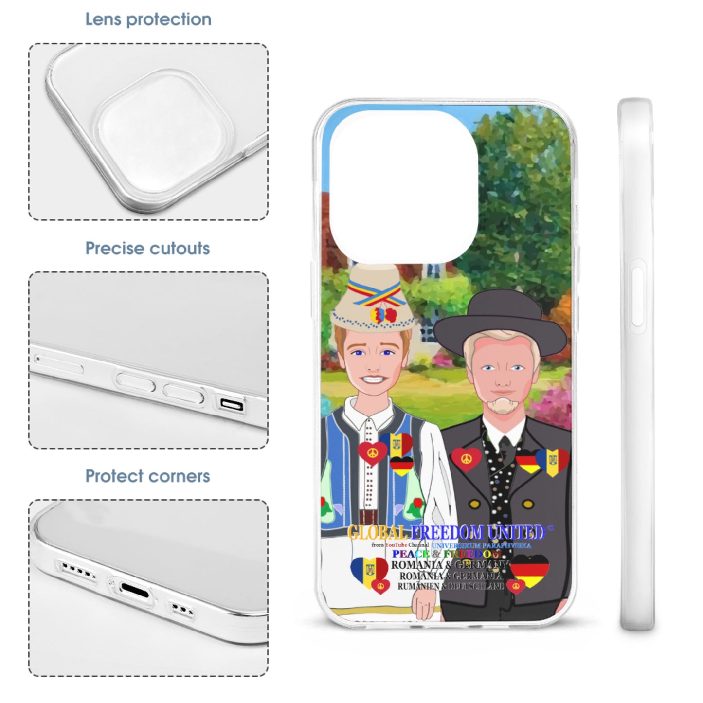 Mobile Phone Case GLOBAL FREEDOM UNITED© Men Romania & Germany