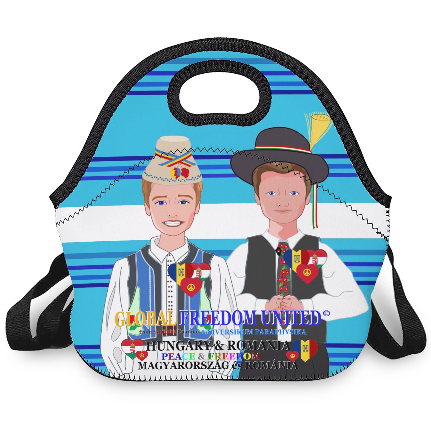 Meal Bag With Straw Global Freedom United Men Romania & Hungary Blue