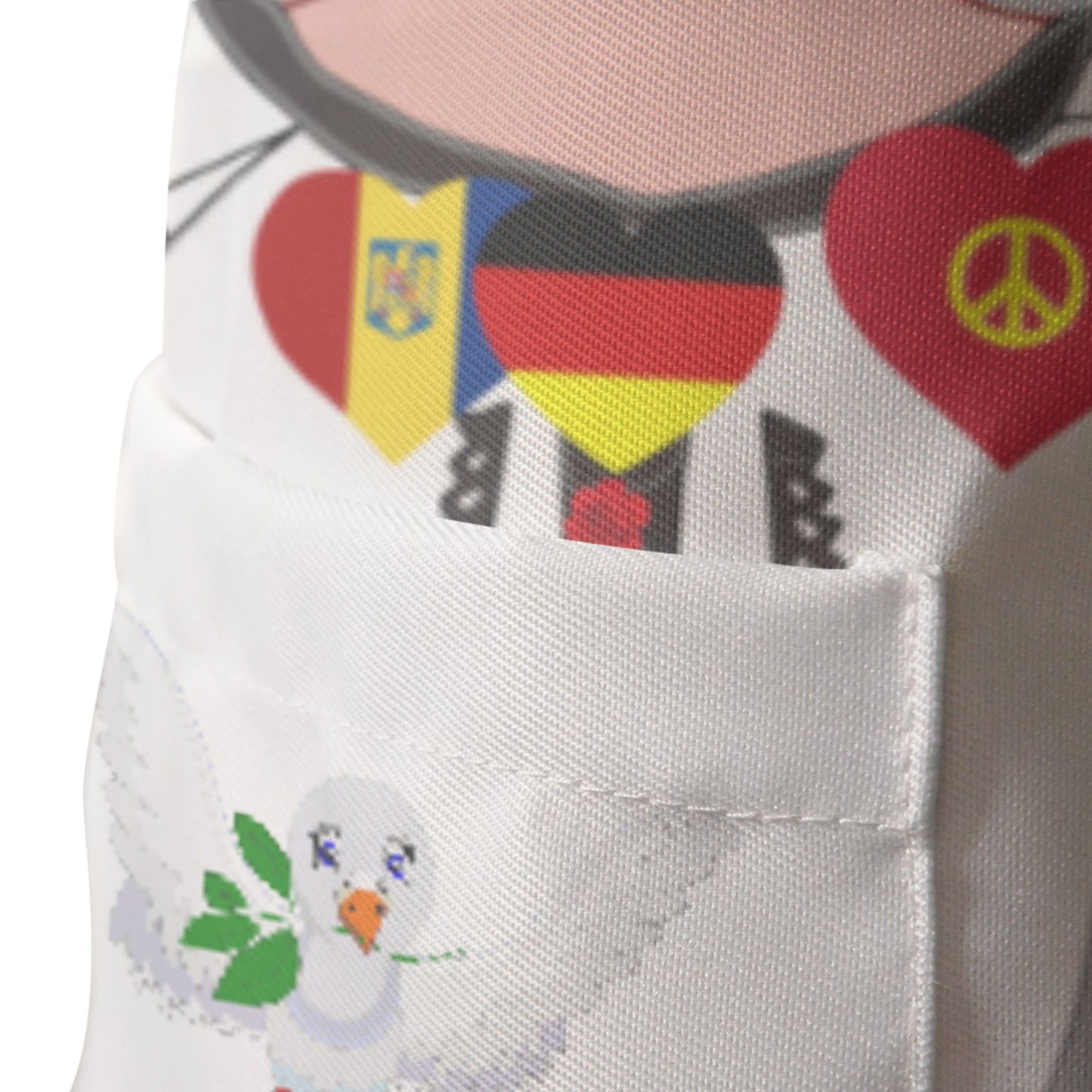Apron GLOBAL FREEDOM UNITED© Women Romania & Germany Grey
