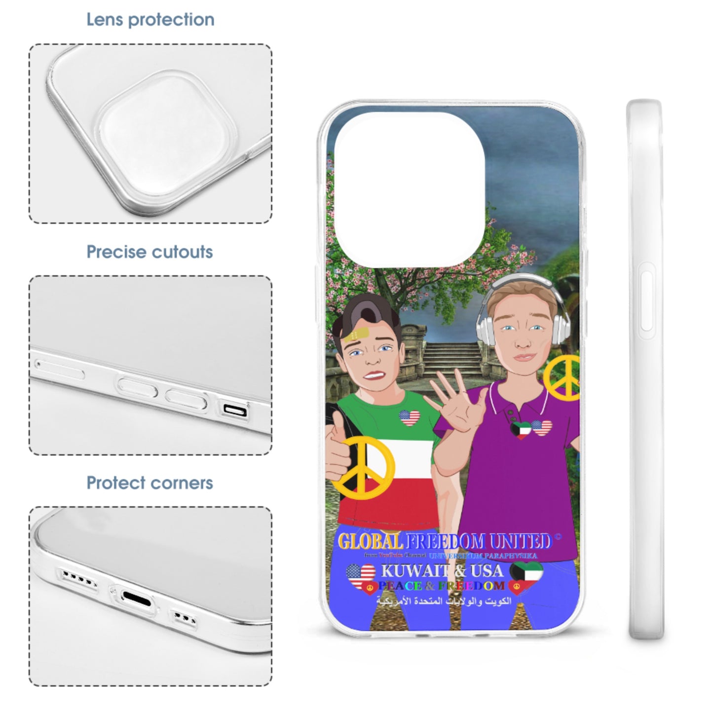 Mobile Phone Case GLOBAL FREEDOM UNITED© Men Kuwait & USA