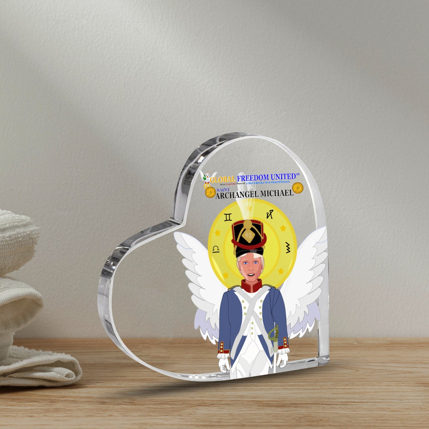 Acryl Heart  GLOBAL FREEDOM UNITED© Archangel Michael English V2