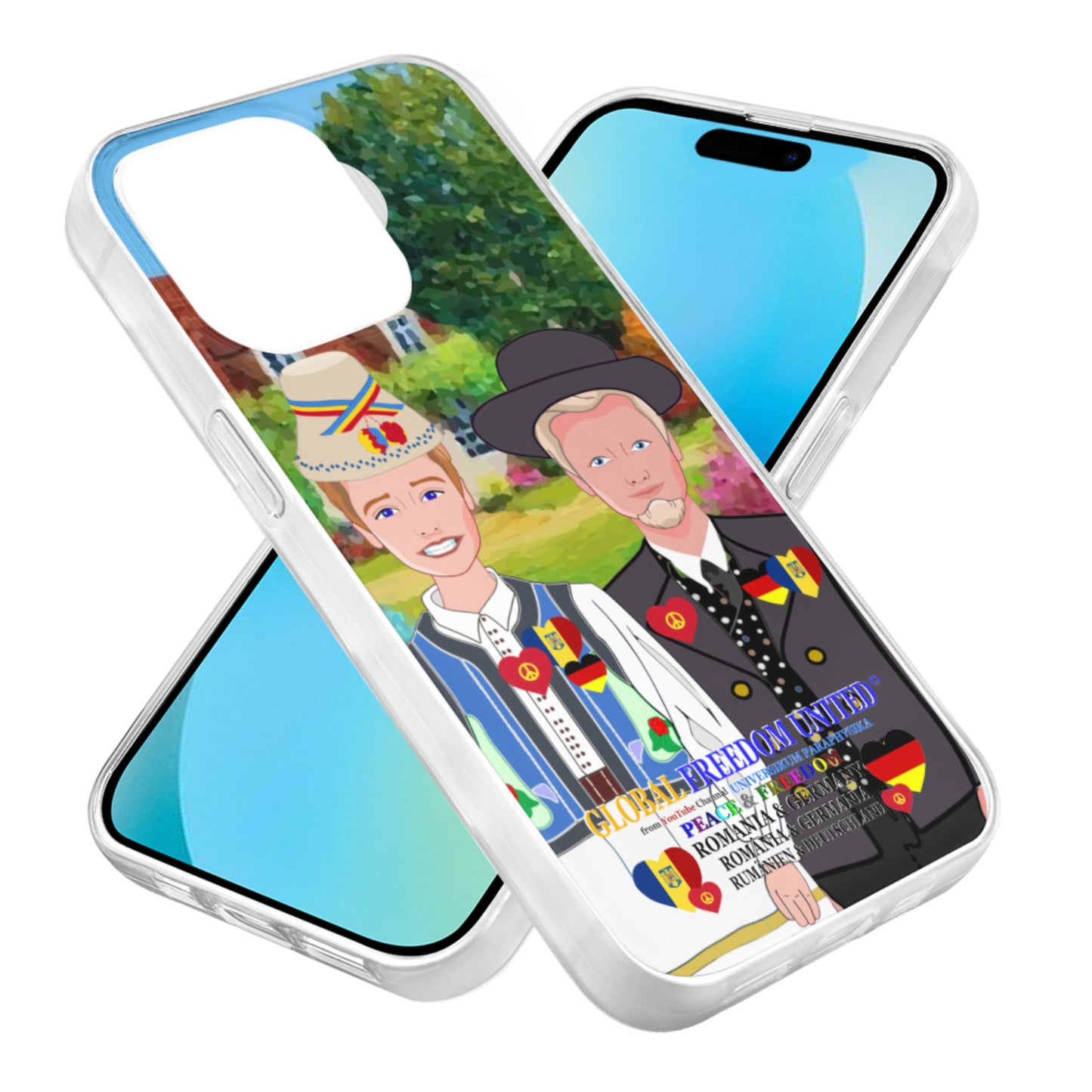 Mobile Phone Case GLOBAL FREEDOM UNITED© Men Romania & Germany