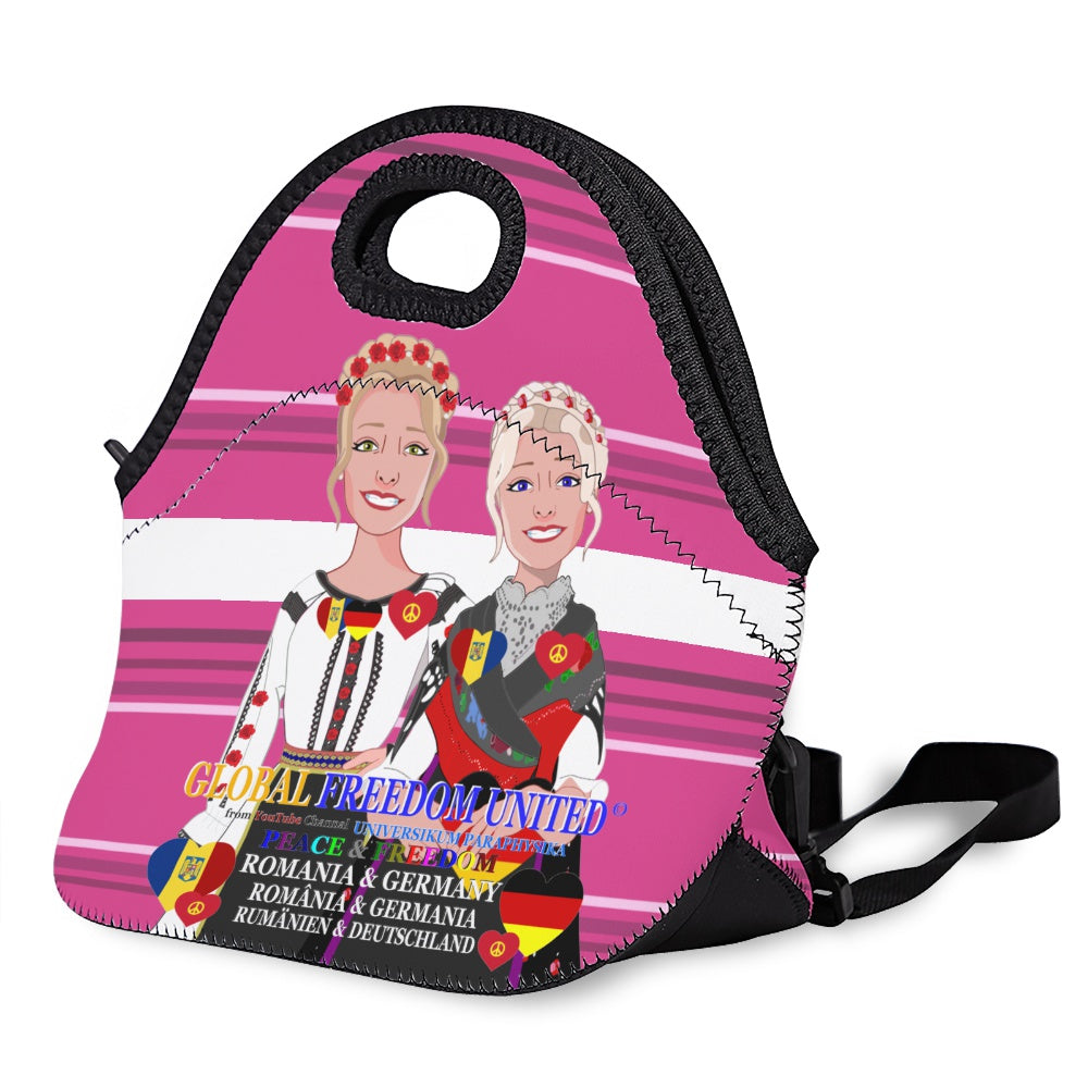 Meal Bag With Strap GLOBAL FREEDOM UNITED© Women Romania & Germany Pink