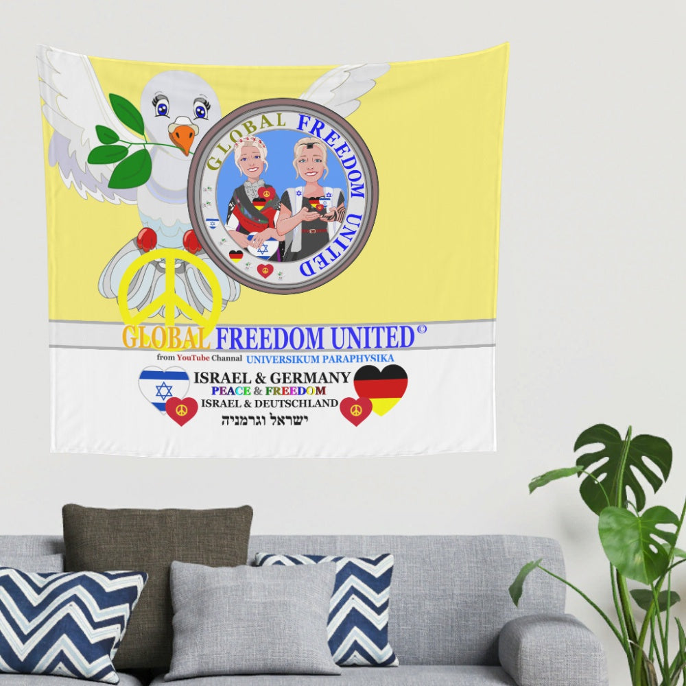 Tapestry GLOBAL FREEDOM UNITED© Women Israel & Germany Yellow