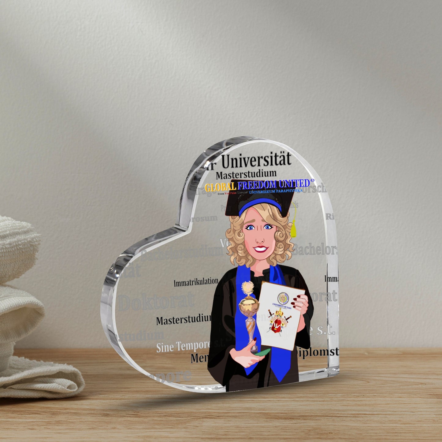 Acryl Heart Global Freedom United Student Girl Cooper Place Blond Hair 2