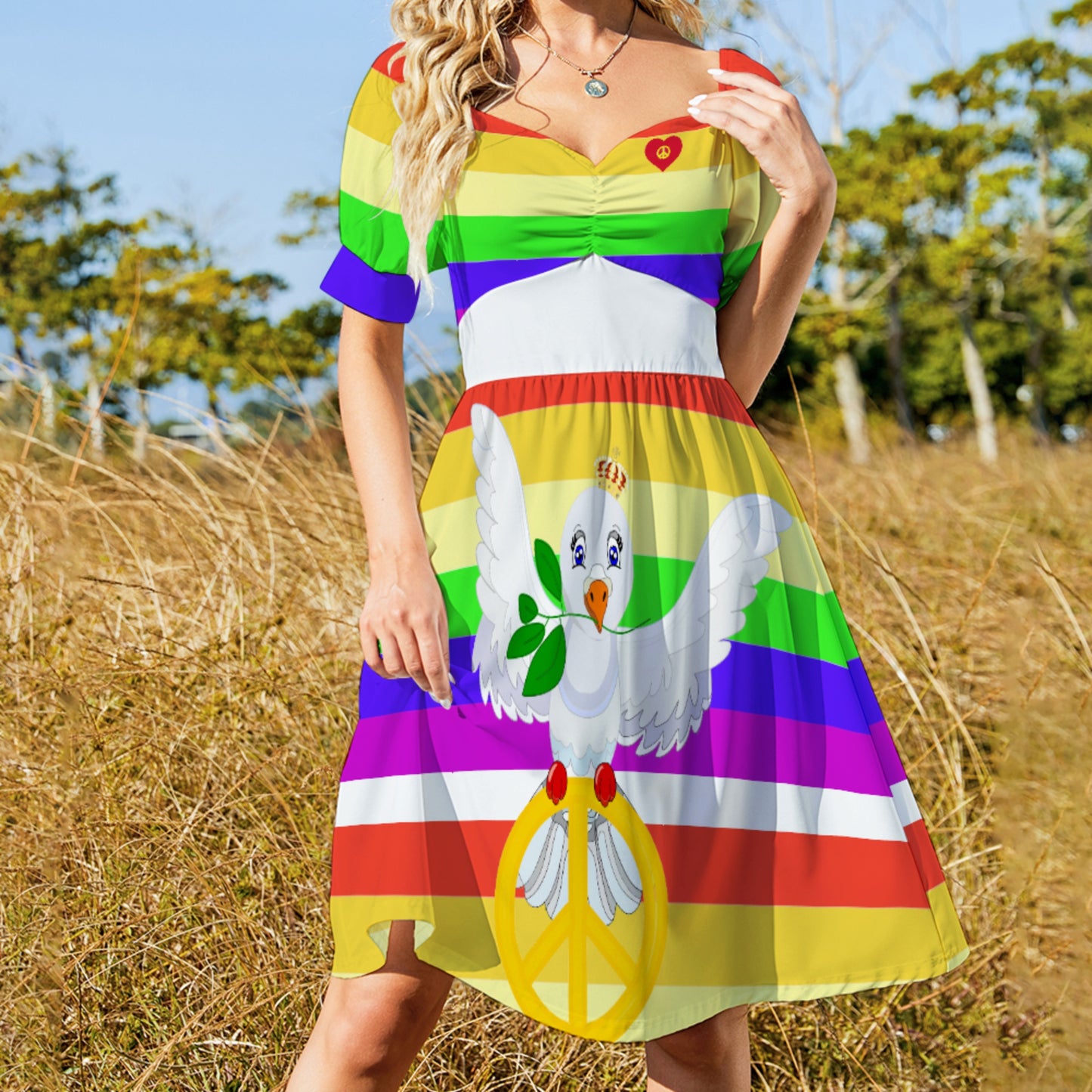Sweetheart Dress Global Freedom United Dove Of Peace