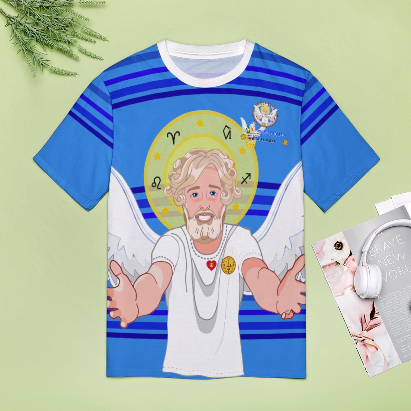 Women´s T-shirt 2 Global Freedom United Archangel Uriel German  Deep Blue