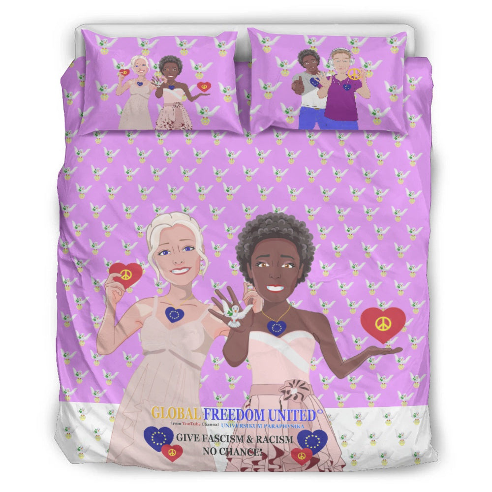 Bed Line GLOBAL FREEDOM UNITED© Women Anti Fasicm & Racism Lilac EU