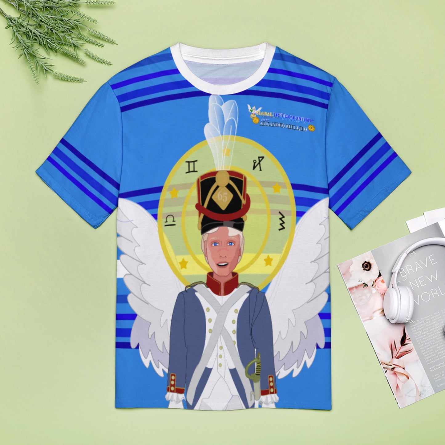 Women´s T-shirt Global Freedom United Archangel Michael Croatia V3 Deep Blue