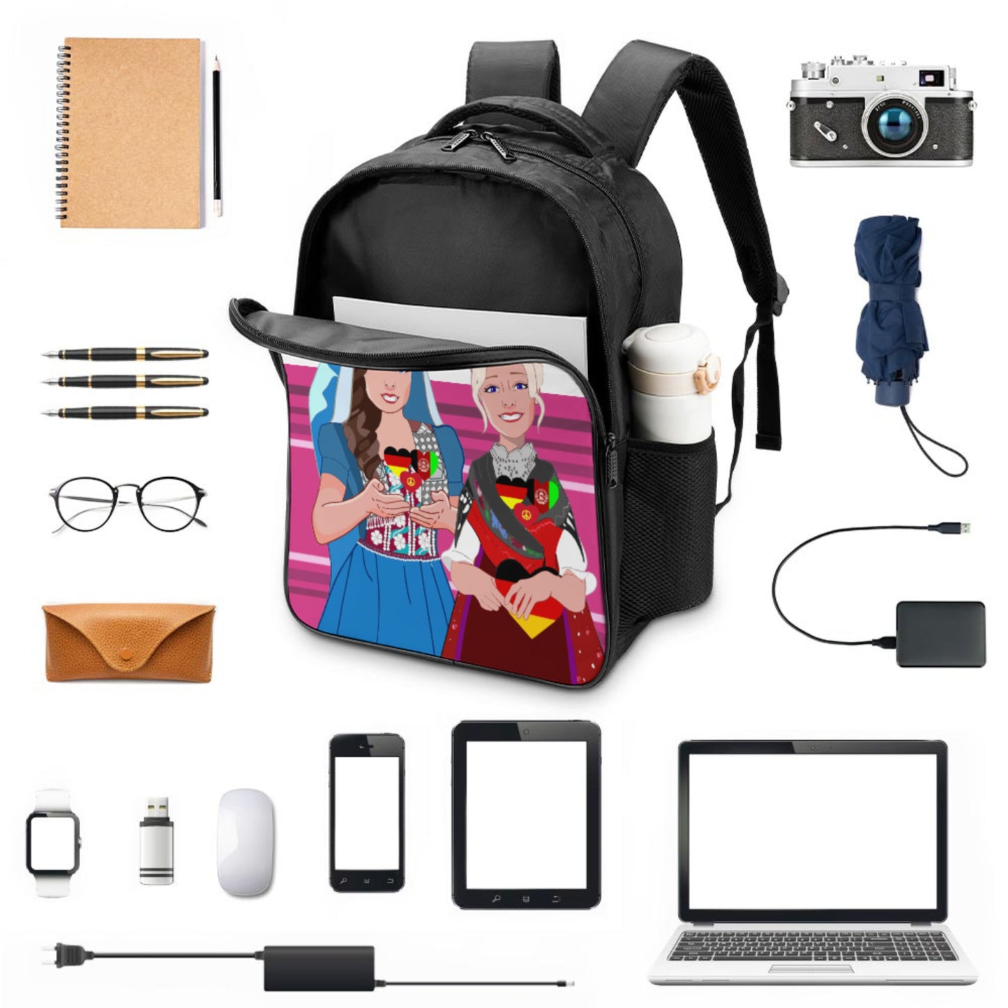 Bag Back GLOBAL FREEDOM UNITED© Women AFGHANISTAN & GERMANY Pink