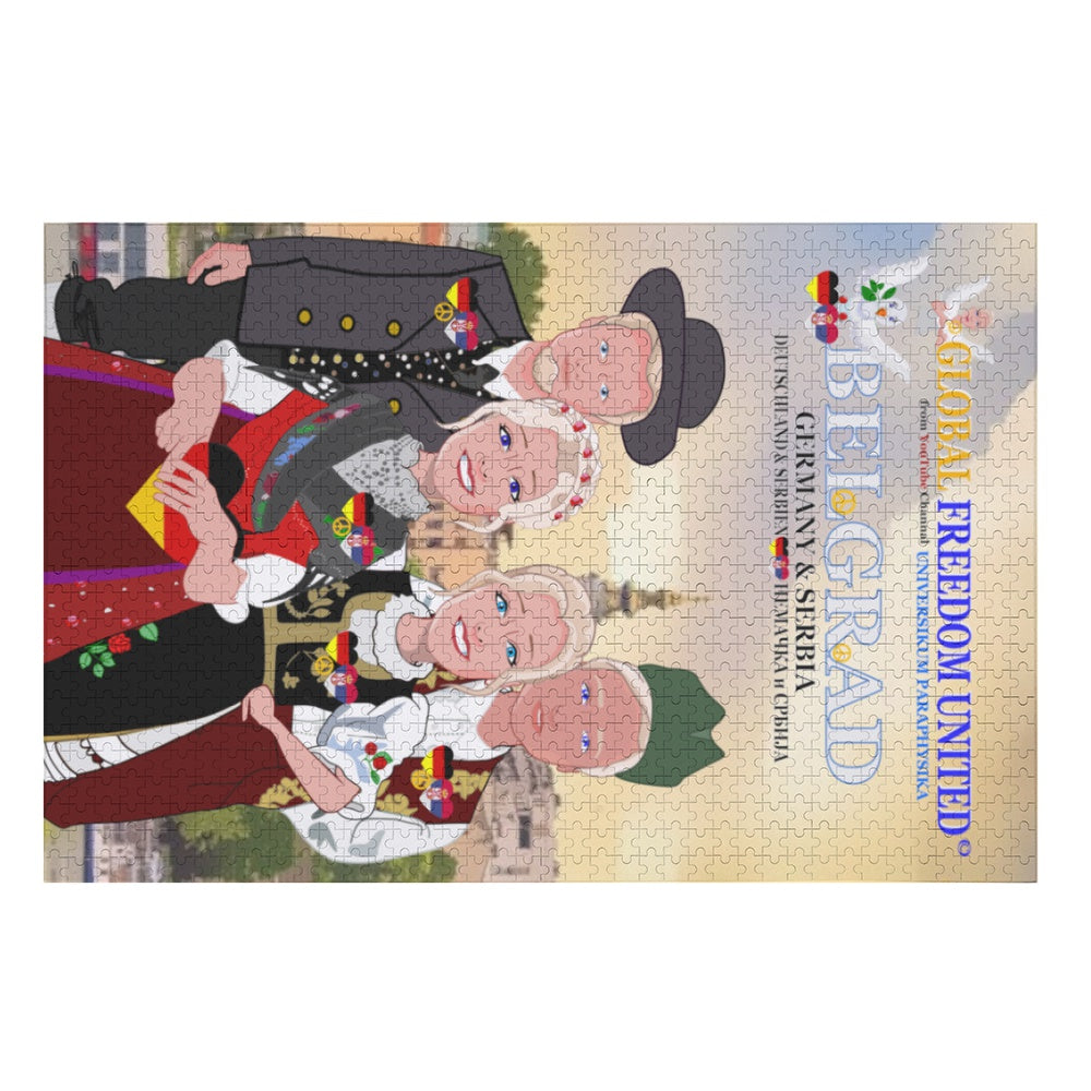 Paper Puzzle  GLOBAL FREEDOM UNITED© Women Serbia & Germany Belgrad