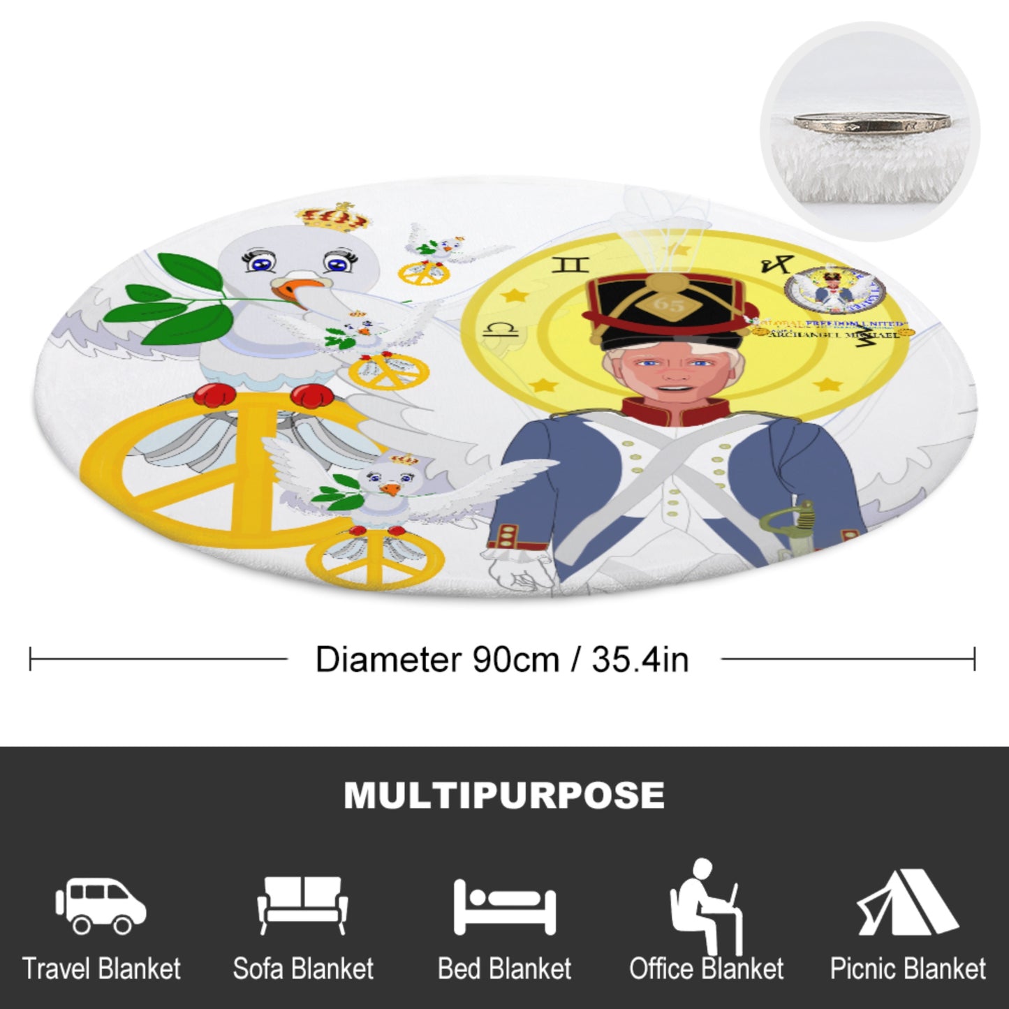 Blankets For Kits Global Freedom Unitede Archangel Michael English V2