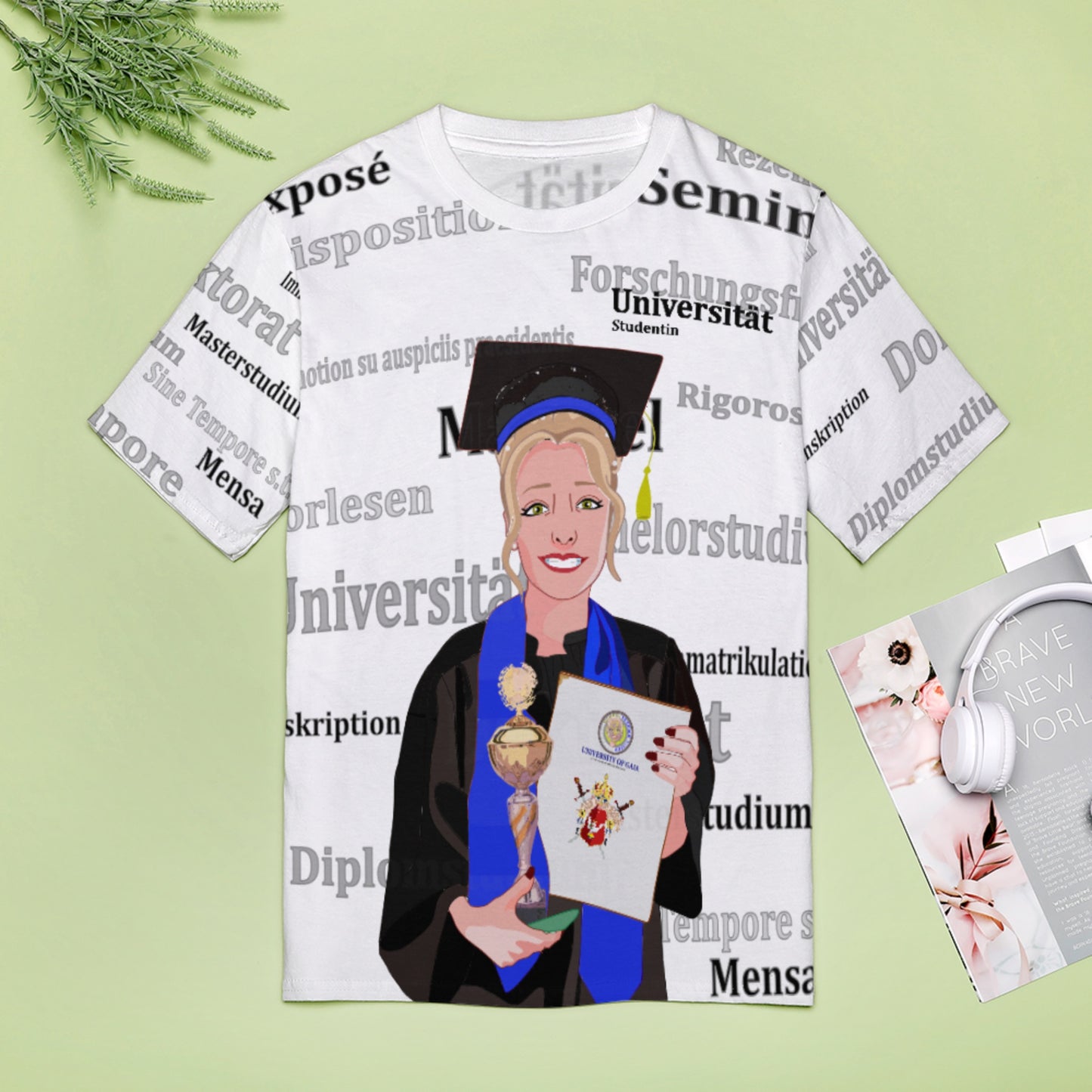 Women´s T-shirt Global Freedom United Student Girl Cooper Place Blond Hair 4