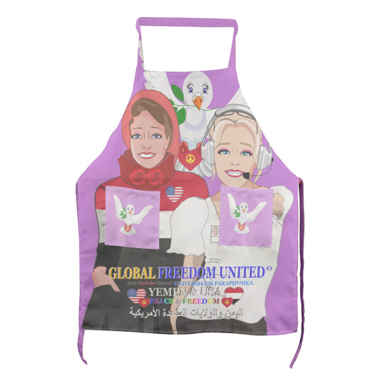 Apron GLOBAL FREEDOM UNITED© Women Yemen & USA Lilac