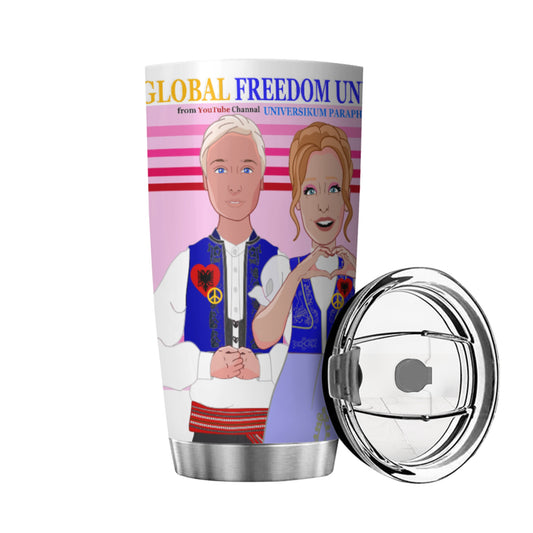 Tumbler GLOBAL FREEDOM UNITED© Couple Albania Pink 2