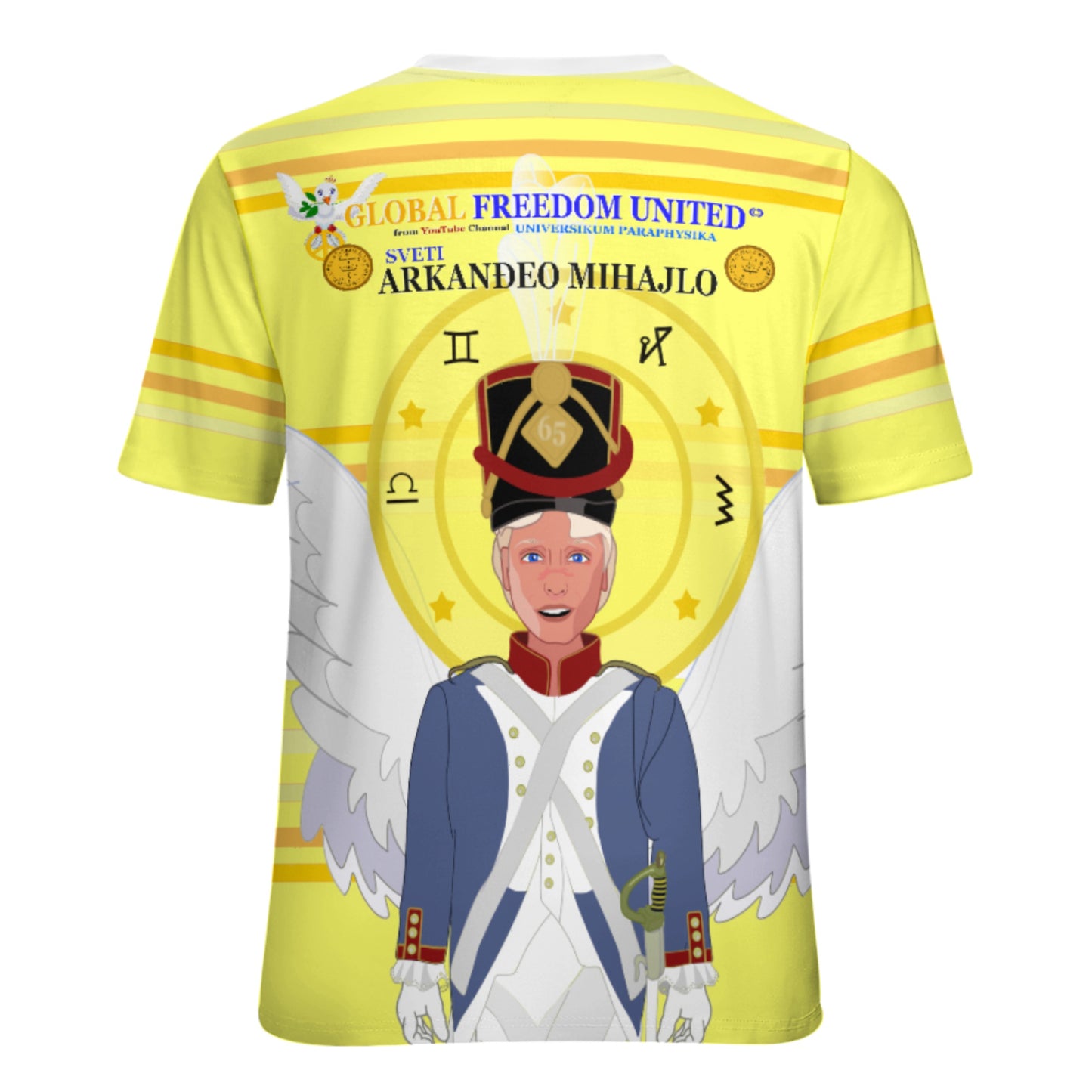 Women´s T-shirt Global Freedom United Archangel Michael Croatia V3 Yellow