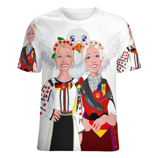 Women´s T-shirt 2 GLOBAL FREEDOM UNITED© Women Romania & Germany BIG