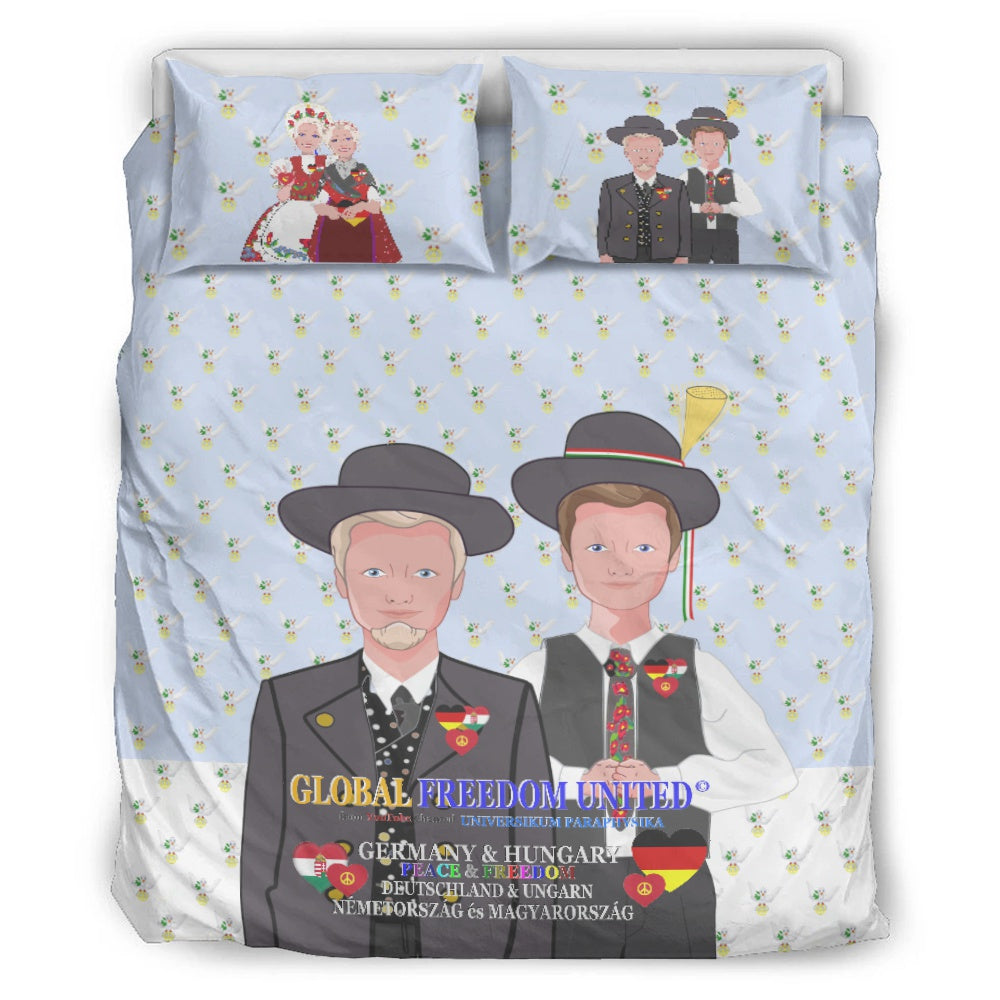 Bed Line GLOBAL FREEDOM UNITED© Men Hungary & Germany Light Blue