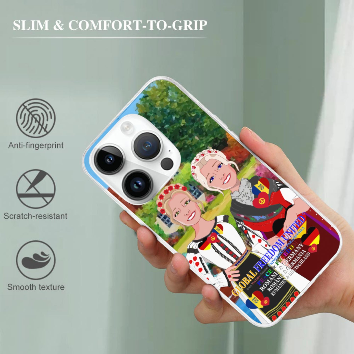 Mobile Phone Case GLOBAL FREEDOM UNITED© Women Romania & Germany