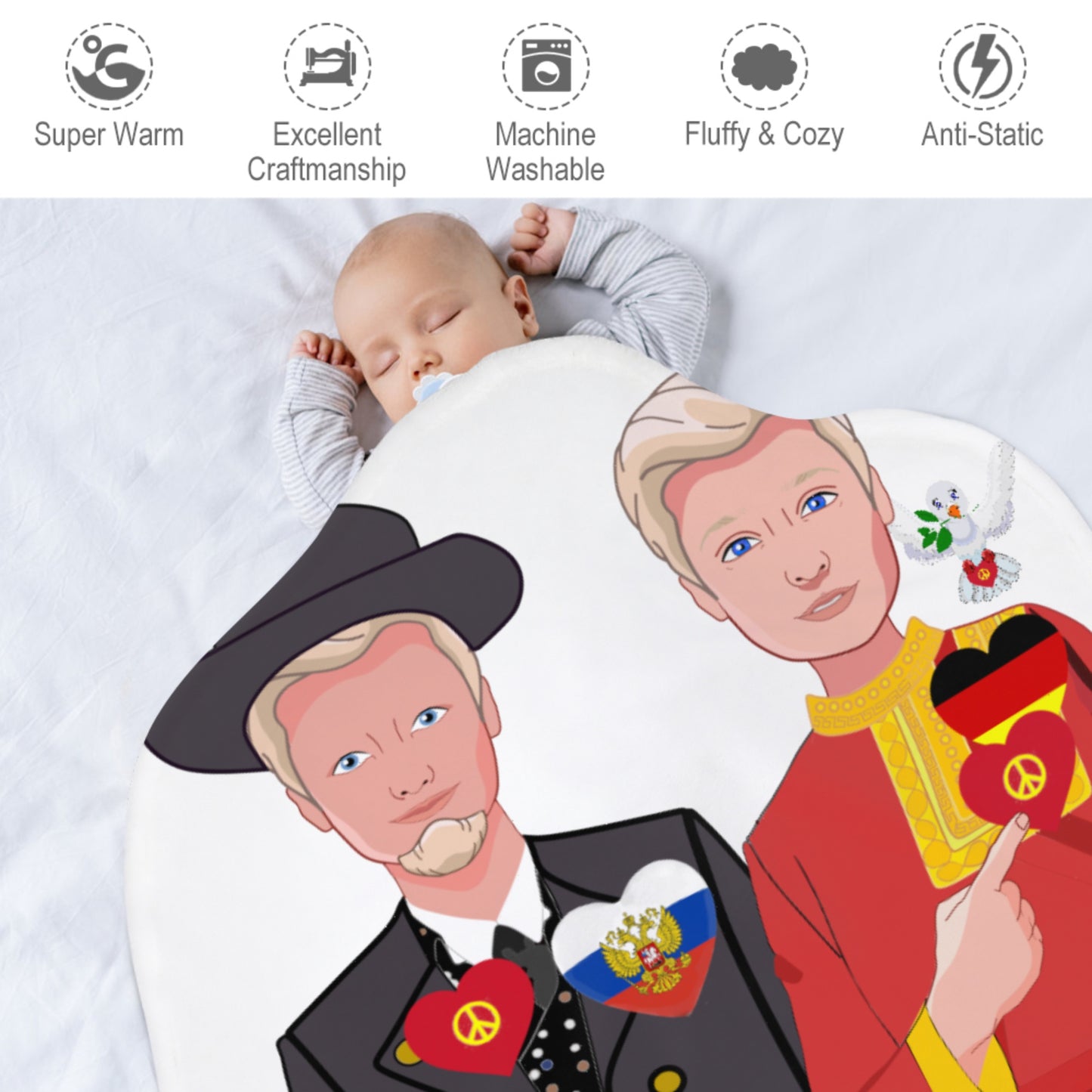 Blankets For Kits Global Freedom United Boys Russia & Germany Old Peace