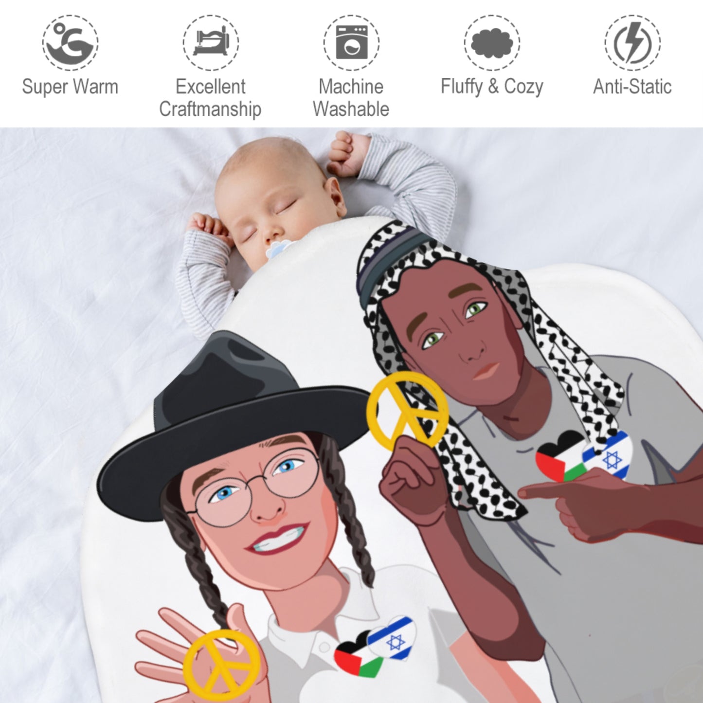 Blankets For Kits Global Freedom United Boy Israel & Palestina