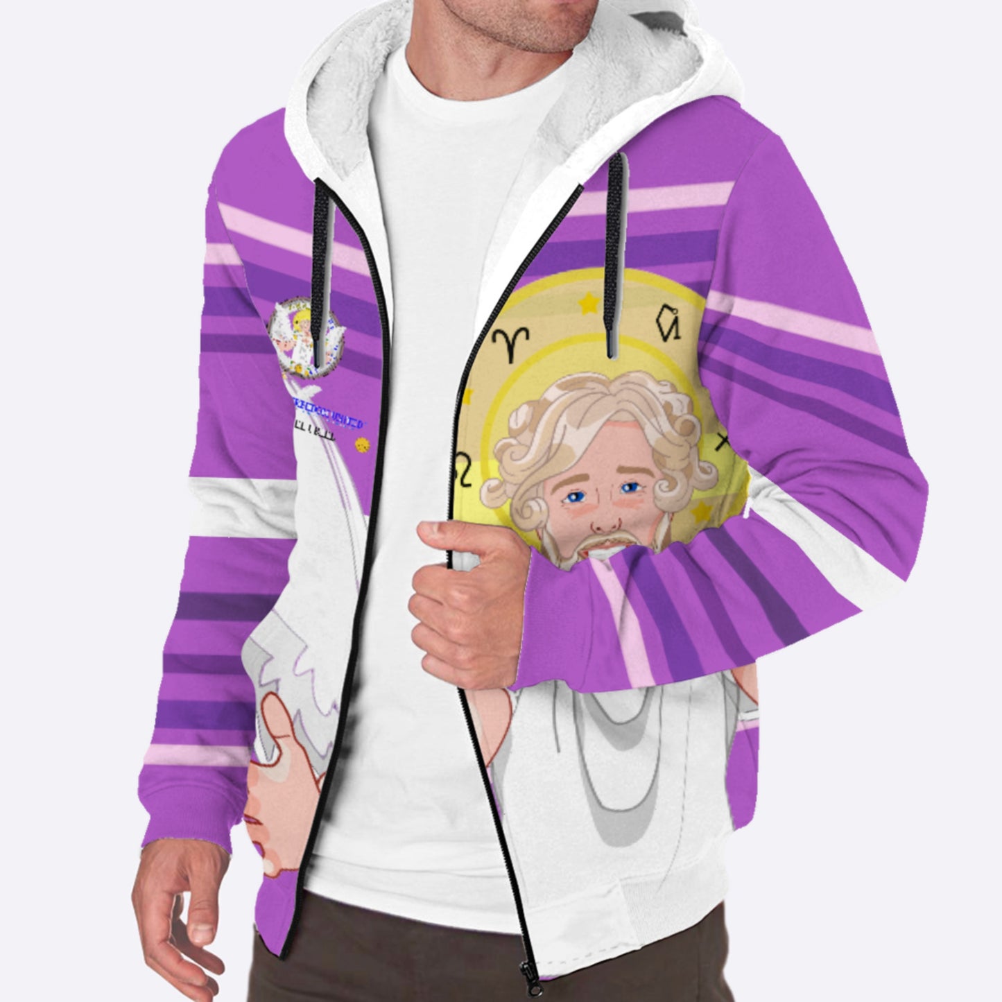 Plush Hoodie Global Freedom United Archangel Uriel German Lilac