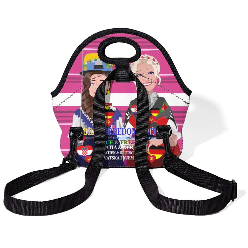 Meal Bag With Strap GLOBAL FREEDOM UNITED© Girl Croatia & Germany  Pink