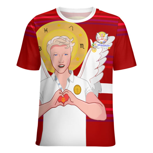 Women´s T-shirt GLOBAL FREEDOM UNITED© Archangel Rafael German Red