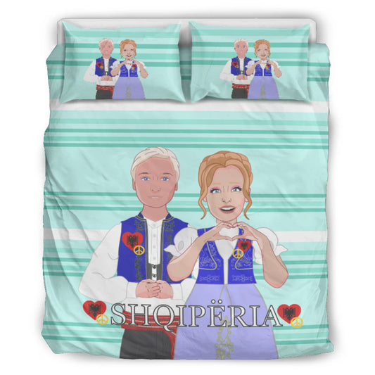 Bed Line GLOBAL FREEDOM UNITED© Couple Edition Albania Light Green