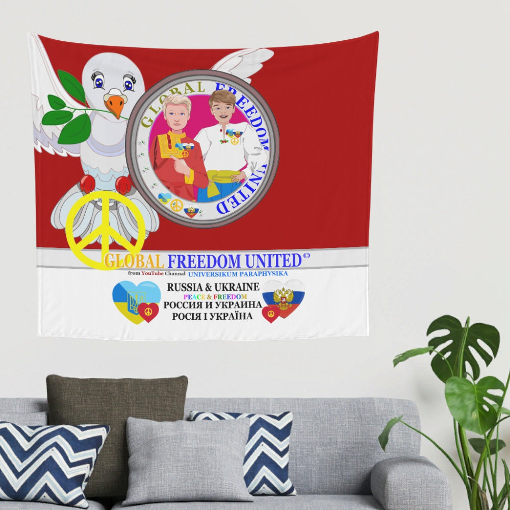 Tapestry Global Freedom United Men Ukraina & Russia Old Peace Red