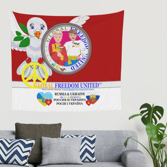 Tapestry Global Freedom United Men Ukraina & Russia Old Peace Red
