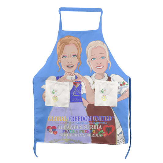 Apron GLOBAL FREEDOM UNITED© Women Albania & Serbia Blue