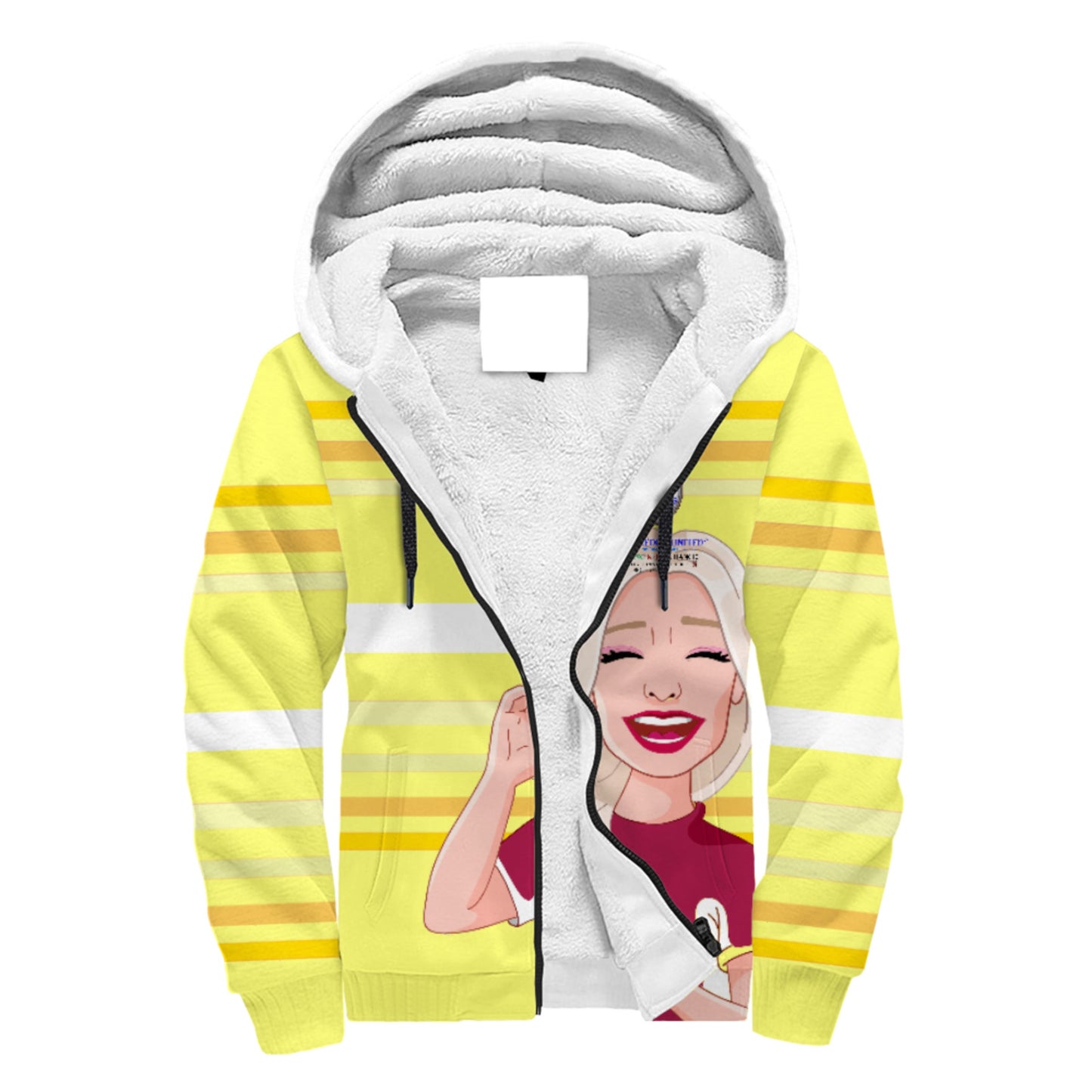 Plush Hoodie Global Freedom United  Gib Mobiing Keine Chance  Gelb